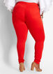 Red High Waist Stretch Skinny Jean, Flame Scarlet image number 1