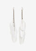 Feather Fringe Earrings, White image number 0