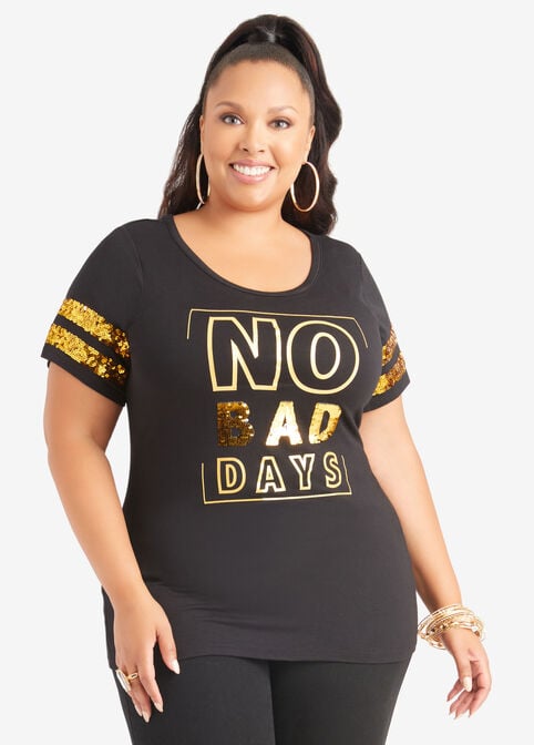 No Bad Days Graphic Tee, Black image number 0