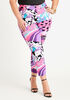 Mix Print Stretch Ankle Pant, Fandango Pink image number 0