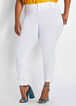 Plus Size Chic Two Button High Waist Stretch Ponte Skinny Pants image number 0