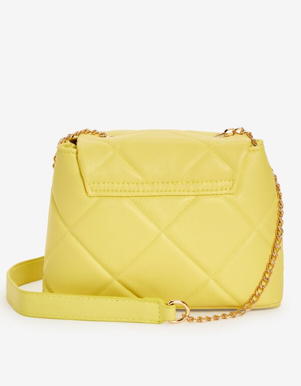 Bebe City Quilted Crossbody, Lemon image number 1