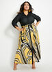 Tall Belted Colorblock Knit Dress, Amber Yellow image number 2