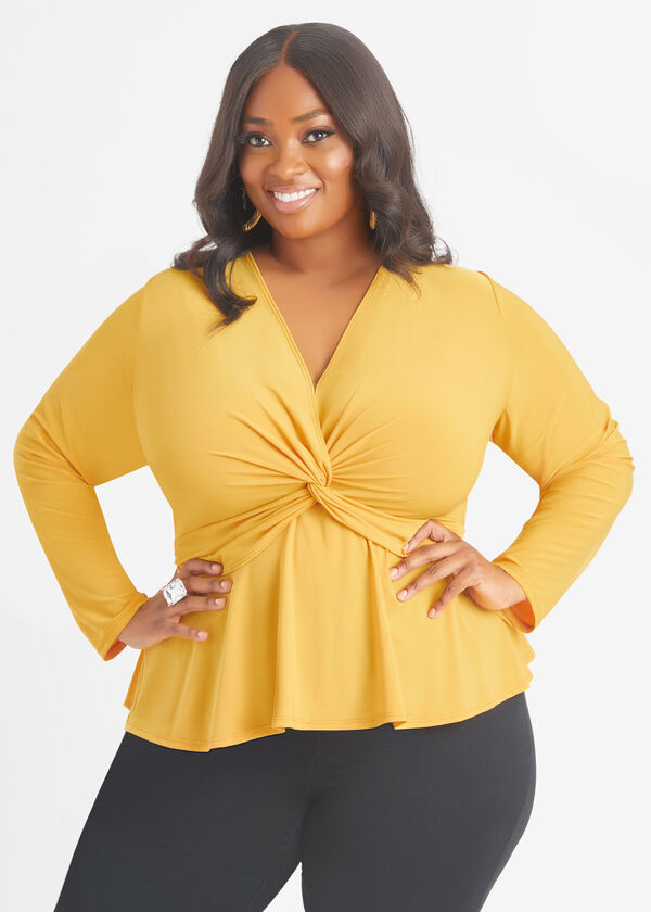 Plus Size top knit tops work plus size shirt plus size top image number 0