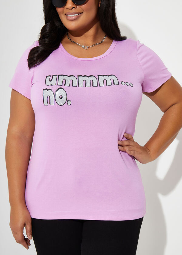 Ummm No Graphic Tee, LILAC image number 2