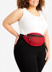 Mesh Colorblock Fanny Pack, Tango Red image number 2