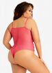 Lace & Mesh Crisscross Bodysuit, Pink image number 1