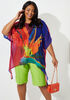 Floral Print Asymmetric Tunic, Multi image number 0