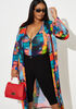 Abstract Print Knit Duster, Multi image number 0