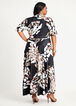 Tall Abstract Surplice Maxi Dress, Black Combo image number 1