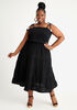 Tasseled Gauze Maxi Dress, Black image number 0