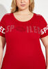Spoiled Embellished Graphic Tee, Barbados Cherry image number 2