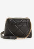 Bebe City Quilted Crossbody, Black image number 1
