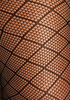 Diamond Fishnet Footed Tights, Black image number 1