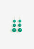 Beaded Tiered Drop Earrings, Pepper Green image number 0