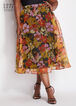 Floral Organza Flare Skirt, Raspberry Radiance image number 0