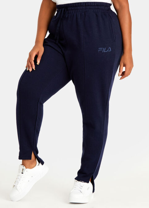 Plus Size FILA Curve Collection Get Going Logo Fleece Athleisure Joggers image number 0