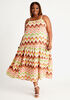 Tall Printed Gauze Maxi Dress, LIVING CORAL image number 0