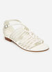 Trendy Sole Lift Wide Width Braided Strappy Faux Leather Sandals image number 0