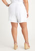 Crystal Embellished Textured Shorts, White image number 1