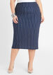 Plus Size Crepe Skirts Plus Size Pull On Pencil Skirt High Waist Skirt image number 0