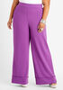 Cuffed High Waist Wide Leg Pant, Purple Magic image number 0