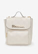 Trendy Designer Steve Madden Faux Leather Backpack Bookbag image number 0