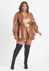 Plus Size Trendy Jumpsuit Plus Size Romper Vegan Leather Jumpsuit image number 0