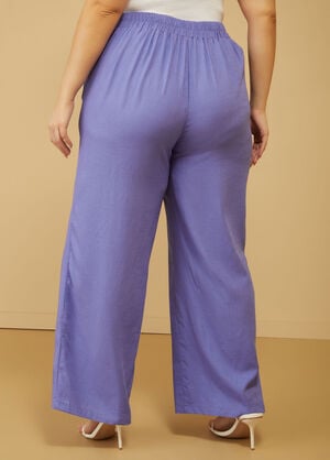 Belted Wide Leg Pants, Very Peri image number 1