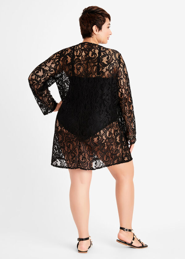 Lace Cover Up, Black image number 1
