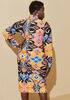 Ruched Printed Bodycon Dress, Multi image number 1