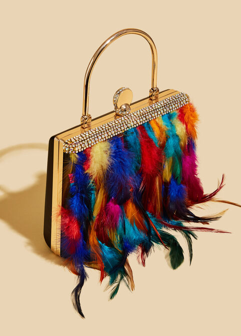 Embellished Feather Bag, Multi image number 2