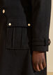 Belted Faux Wool Coat, Black image number 3