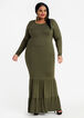 Tall Tiered Ruffle Hem Maxi Dress, Olive image number 0
