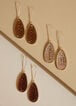 Gold Tone Druzy Earrings Set, Gold image number 2
