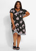 Company By Ellen Tracy Floral Gown, Black image number 0