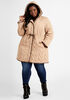 Vince Camuto Hooded Quilted Coat, Camel Taupe image number 0