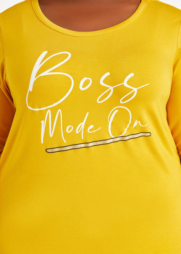 Boss Mode On Graphic Tee, Nugget Gold image number 2