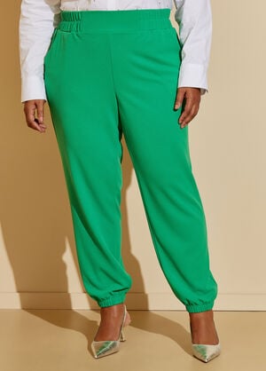 Crepe Joggers, Green image number 0