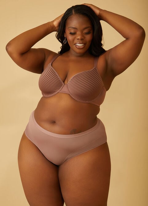 Underwire Spacer Cup T-Shirt Bra, Cocoa image number 3