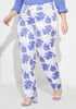 Floral Jacquard Ankle Pants, Very Peri image number 0
