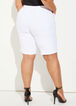 Stretch Twill Shorts, White image number 1