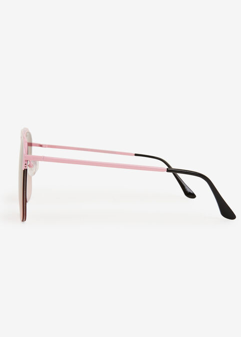Pink Metal Square Top Sunglasses, Pink image number 2