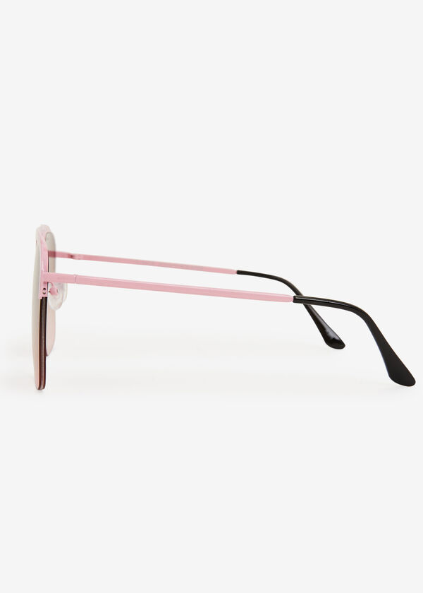 Pink Metal Square Top Sunglasses, Pink image number 2