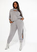 Plus Size Curvy Girl Sexy Knitwear Sets Cutout Hoodie Joggers 2pc image number 0