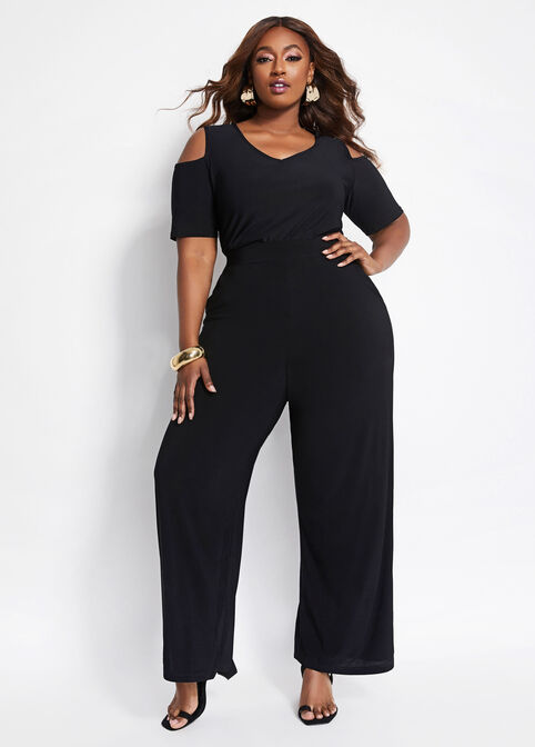High Rise Stretch Wide Leg Pant, Black image number 2