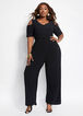High Rise Stretch Wide Leg Pant, Black image number 2