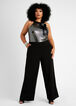 Plus Size Sequin Halter Bow Embellish Wide Leg Party Sexy Jumpsuit image number 0