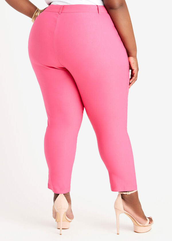 Pink Stretch Twill Ankle Pant, Fandango Pink image number 1