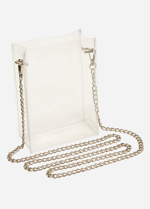 Clear Tie-Dye Shoulder Bag, Lavender Field image number 1